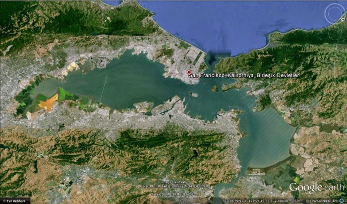 san francisco space map 700x412 - İstanbul'a Benzeyen Şehirler